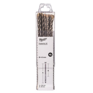 Бур SDS-PLUS 4C Contractor MILWAUKEE, O8х160мм, (1...