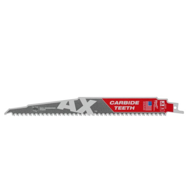 Полотно для шабельних пил AX CARBIDE MILWAUKEE, 230х5мм, (5шт), (деревина з цвяхами) Полотно для шабельних пил AX CARBIDE MILWAUKEE, 230х5мм, (5шт), (деревина з цвяхами)