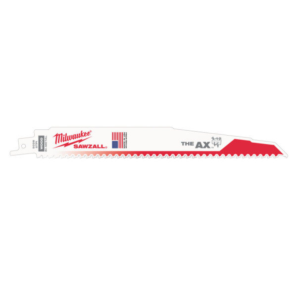 Полотно для шабельних пил AX FANG TIP MILWAUKEE, 230х5,0мм, (5шт), (деревина з цвяхами) Полотно для шабельних пил AX FANG TIP MILWAUKEE, 230х5,0мм, (5шт), (деревина з цвяхами)
