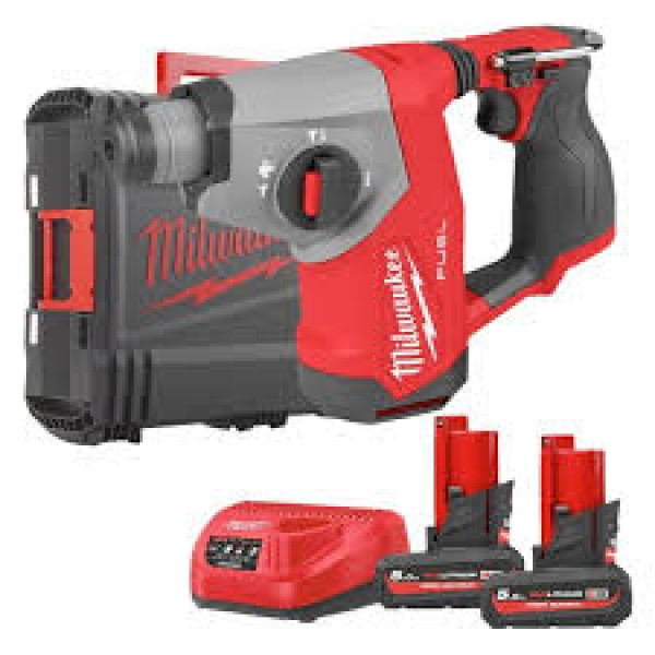 Перфоратор акумуляторний безщітковий SDS-PLUS MILWAUKEE, M12 FHAC16-502X, 1,15Дж (зарядний пристрій С12 С, 2 акумулятори М12 HB5 Перфоратор акумуляторний безщітковий SDS-PLUS MILWAUKEE, M12 FHAC16-502X, 1,15Дж (зарядний пристрій С12 С, 2 акумулятори М12 HB5