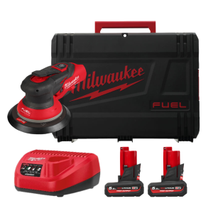 Шліфмашина ексцентрикова акумуляторна безщіткова MILWAUKEE, M12 FROS2.5-502X, діаметр 150мм (зарядний пристрій С12 С, 2 акумулят