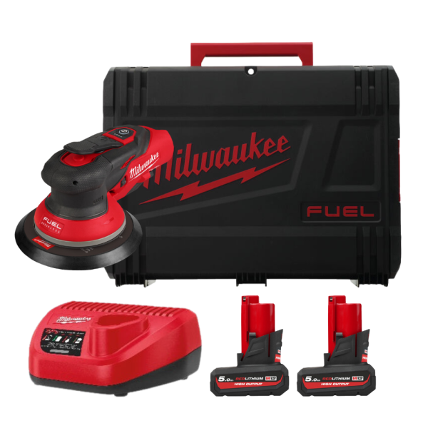 Шліфмашина ексцентрикова акумуляторна безщіткова MILWAUKEE, M12 FROS2.5-502X, діаметр 150мм (зарядний пристрій С12 С, 2 акумулят
