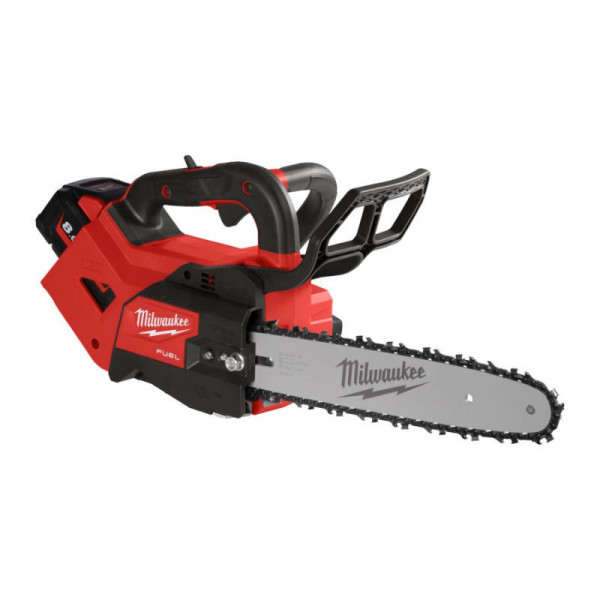 Пила ланцюгова акумуляторна безщіткова з верхньою рукояткою MILWAUKEE, M18 FTHCHS30-802, шина 30см (зарядний пристрій M12-18 FC, Пила ланцюгова акумуляторна безщіткова з верхньою рукояткою MILWAUKEE, M18 FTHCHS30-802, шина 30см (зарядний пристрій M12-18 FC,