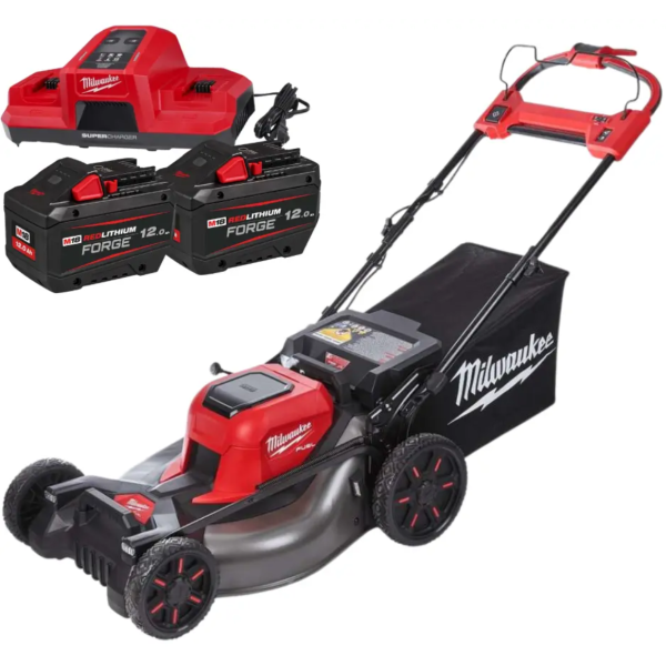 Газонокосарка акумуляторна безщіткова самохідна MILWAUKEE, M18 F2LM53-122 (2х18В), 53см (зарядний пристрій M18 DBSC, 2 акумулято Газонокосарка акумуляторна безщіткова самохідна MILWAUKEE, M18 F2LM53-122 (2х18В), 53см (зарядний пристрій M18 DBSC, 2 акумулято