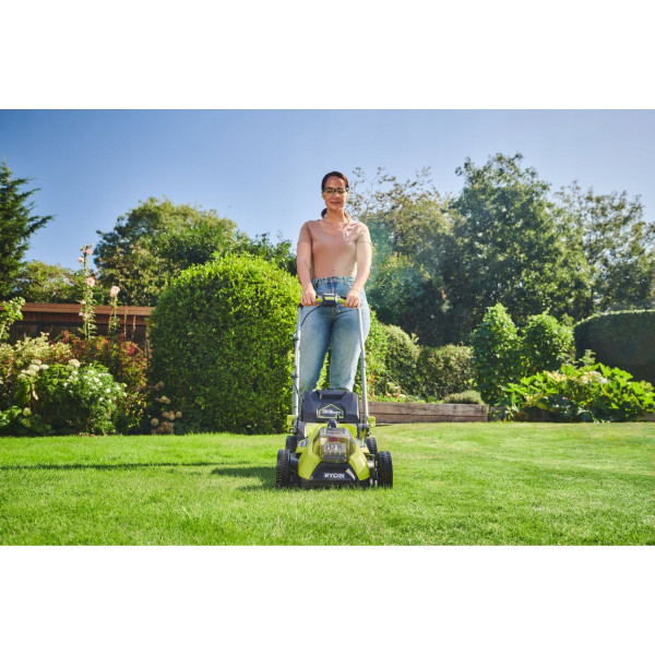 Газонокосарка акумуляторна безщіткова RYOBI RY18LMX33A-0 33см ONE+ (каркас) Газонокосарка акумуляторна безщіткова RYOBI RY18LMX33A-0 33см ONE+ (каркас)