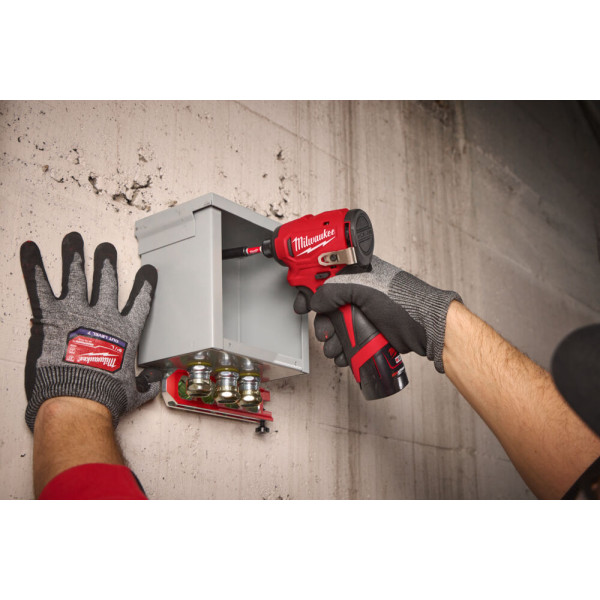 Шуруповерт ударний акумуляторний безщітковий 1/4'' HEX MILWAUKEE, M12 BLIDRC-0, 124Нм (каркас, кліпса для ременя, картонне пакув Шуруповерт ударний акумуляторний безщітковий 1/4'' HEX MILWAUKEE, M12 BLIDRC-0, 124Нм (каркас, кліпса для ременя, картонне пакув