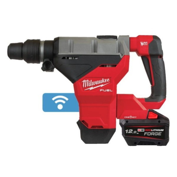 Перфоратор акумуляторний SDS-MAX MILWAUKEE, M18 FHM-121C, 11Дж (зарядний пристрій M12-18 FC, 1 акумулятор М18 FB12 12Аг, кейс) Перфоратор акумуляторний SDS-MAX MILWAUKEE, M18 FHM-121C, 11Дж (зарядний пристрій M12-18 FC, 1 акумулятор М18 FB12 12Аг, кейс)