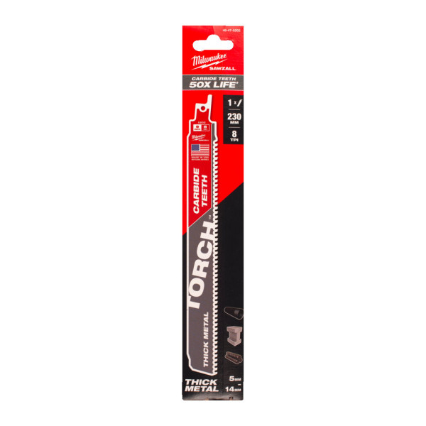 Полотно для шабельних пил TORCH CARBIDE MILWAUKEE, 230х3,1мм, (метал)