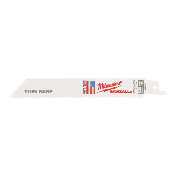 Полотно для шабельних пил THIN KERF MILWAUKEE, 150х3,1/2,1мм, (5шт), (універсальні) Полотно для шабельних пил THIN KERF MILWAUKEE, 150х3,1/2,1мм, (5шт), (універсальні)