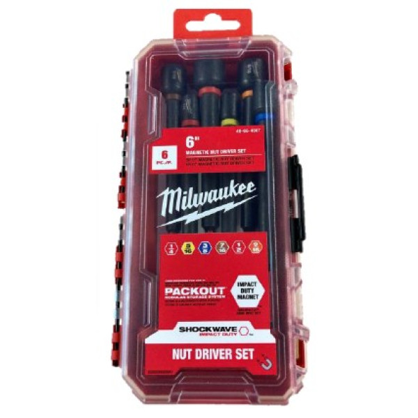 Набір насадок торцевих магнітних под зовнішній 6-гранник ShW MILWAUKEE, 150мм (8/10/13мм) (3шт), пластиковий кейс Набір насадок торцевих магнітних под зовнішній 6-гранник ShW MILWAUKEE, 150мм (8/10/13мм) (3шт), пластиковий кейс