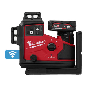 Нівелір 3D лазерний акумуляторний MILWAUKEE, M12 A3PLO-401C (360 градусів, зелений промінь)  (зарядний пристрій С12 С, 1 акумуля