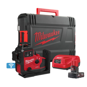 Нівелір 3D лазерний акумуляторний MILWAUKEE, M12 A3PLO-401C (360 градусів, зелений промінь)  (зарядний пристрій С12 С, 1 акумуля
