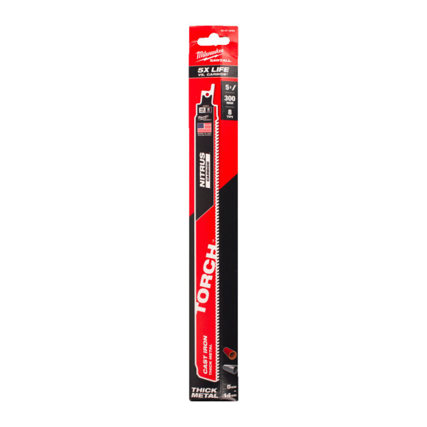 Полотно для шабельних пил TORCH CARBIDE NITRUS MILWAUKEE, 300х3,1мм, (5шт), (метал) Полотно для шабельних пил TORCH CARBIDE NITRUS MILWAUKEE, 300х3,1мм, (5шт), (метал)