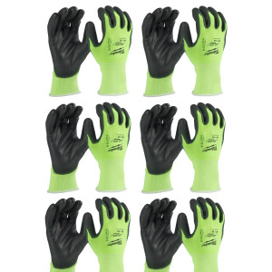 Рукавиці робочі сигнальні Hi-Vis MILWAUKEE, з опор...