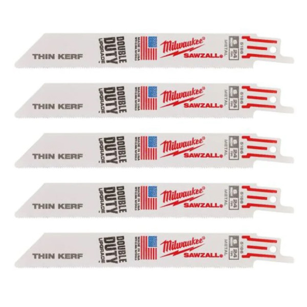 Полотно для шабельних пил THIN KERF MILWAUKEE, 150х1,0мм, (5шт), (метал) Полотно для шабельних пил THIN KERF MILWAUKEE, 150х1,0мм, (5шт), (метал)