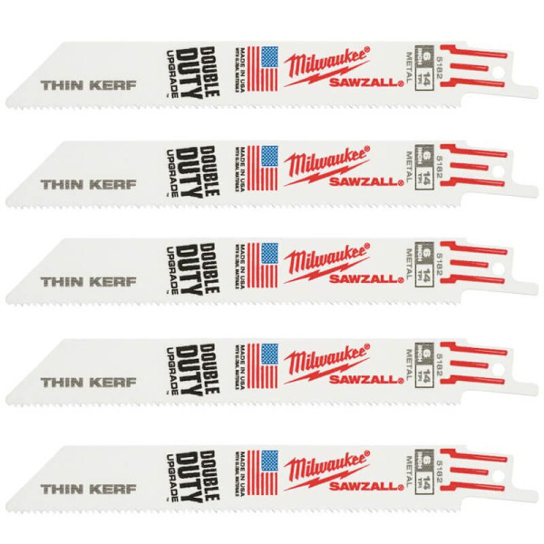 Полотно для шабельних пил THIN KERF MILWAUKEE, 150х1,8мм, (5шт), (метал) Полотно для шабельних пил THIN KERF MILWAUKEE, 150х1,8мм, (5шт), (метал)