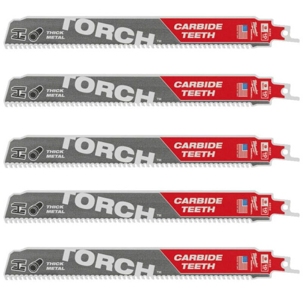 Полотно для шабельних пил TORCH CARBIDE MILWAUKEE, 230х2,5мм, (5шт), (метал) Полотно для шабельних пил TORCH CARBIDE MILWAUKEE, 230х2,5мм, (5шт), (метал)