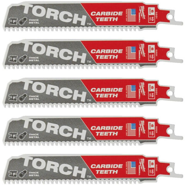 Полотно для шабельних пил TORCH CARBIDE MILWAUKEE, 150х2,5мм, (5шт), (метал) Полотно для шабельних пил TORCH CARBIDE MILWAUKEE, 150х2,5мм, (5шт), (метал)