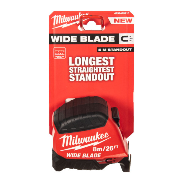 Рулетка магнитная WIDE BLADE MAGNETIC MILWAUKEE (Gen2), 8м/26фт (35мм) Рулетка магнитная WIDE BLADE MAGNETIC MILWAUKEE (Gen2), 8м/26фт (35мм)