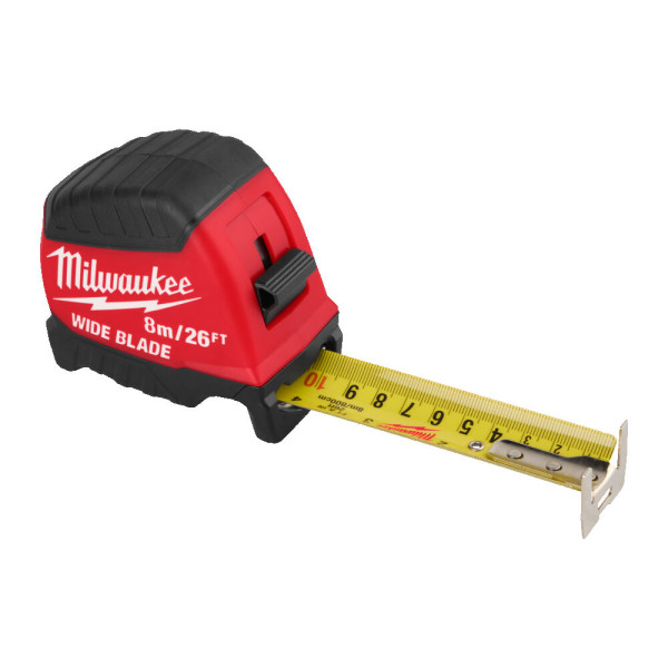 Рулетка WIDE BLADE MILWAUKEE (Gen2), 8м/26фт (35мм) Рулетка WIDE BLADE MILWAUKEE (Gen2), 8м/26фт (35мм)
