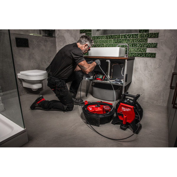 Машина прочистна акумуляторна MILWAUKEE, M12 HSFSM-602, 5м (зарядний пристрій С12 С, 2 акумулятори М12 В6 6Аг, картонне пакуванн