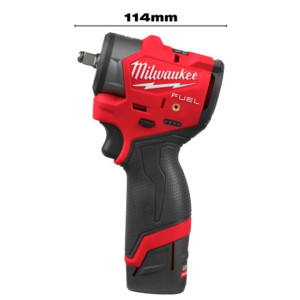Гайковерт акумуляторний безщітковий 3/8'' MILWAUKEE, M12 FSCIWF38-252X, 305Нм, з кільцем (зарядний пристрій С12 С, 2 акумулятори