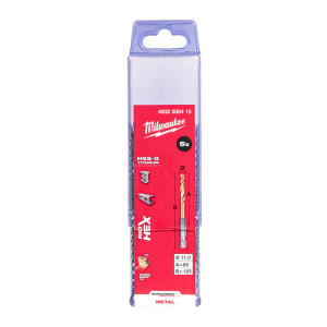 Свердло по металу RedHEX SHOCKWAVE HSS-TiN MILWAUKEE, діаметр 11,0х125х80мм, (5шт), пластикова коробка