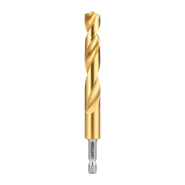 Свердло по металу RedHEX SHOCKWAVE HSS-TiN MILWAUKEE, діаметр 12,5х128х83мм, (5шт), пластикова коробка