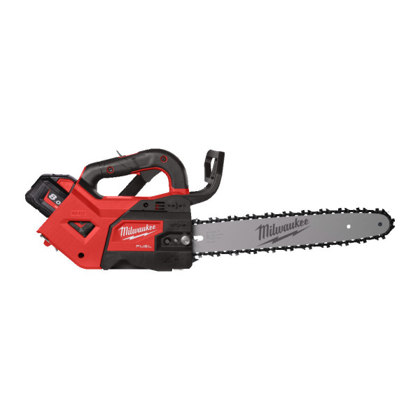 Пила ланцюгова акумуляторна безщіткова з верхньою рукояткою MILWAUKEE, M18 FTHCHS35-802, шина 35см (зарядний пристрій M12-18 FC, Пила ланцюгова акумуляторна безщіткова з верхньою рукояткою MILWAUKEE, M18 FTHCHS35-802, шина 35см (зарядний пристрій M12-18 FC,