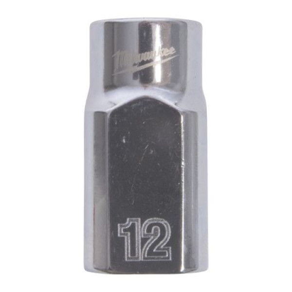 Головка торцева хромована 1/2'' MILWAUKEE, (зірочка 12 гранн.), 12мм