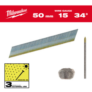 Набір цвяхів для нейлера 15G/34 /50мм (2200 шт)