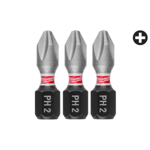 Біта SHOCKWAVE MILWAUKEE, PH2, 25мм, (3шт)