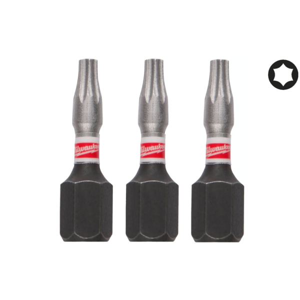 Біта SHOCKWAVE MILWAUKEE, TX9, 25мм, (3шт) Біта SHOCKWAVE MILWAUKEE, TX9, 25мм, (3шт)
