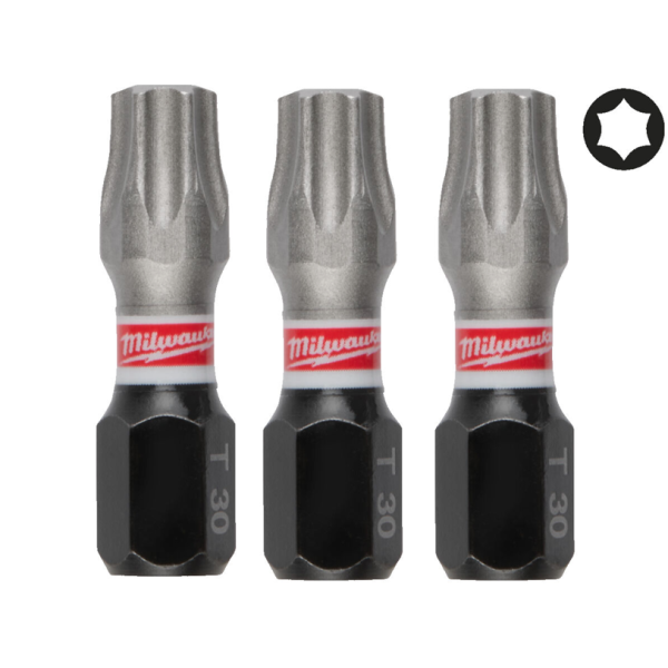 Біта SHOCKWAVE MILWAUKEE, TX30, 25мм, (3шт) Біта SHOCKWAVE MILWAUKEE, TX30, 25мм, (3шт)