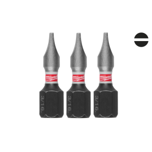 Біта SHOCKWAVE MILWAUKEE, SL1,2x6,5, 25мм, (3шт)