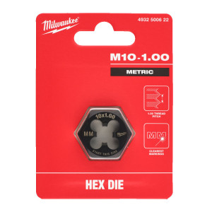 Плашка шестигранна MILWAUKEE, М10-1,00мм