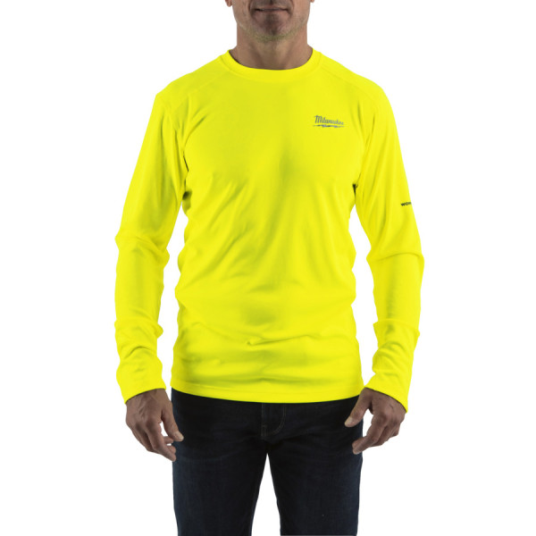 Футболка MILWAUKEE, WWLSYL-XXL дихаюча з довгим рукавом, жовта Hi-Vis, (розмір XXL) Футболка MILWAUKEE, WWLSYL-XXL дихаюча з довгим рукавом, жовта Hi-Vis, (розмір XXL)