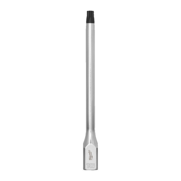 Головка торцева хромована 1/4'' MILWAUKEE подовжена з бітою Torx, T45 Головка торцева хромована 1/4'' MILWAUKEE подовжена з бітою Torx, T45