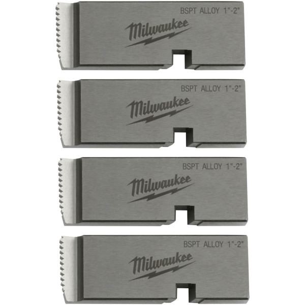 Плашки для нарізання різблення MILWAUKEE, PTR2D 1'' - 2'' BSPT ALLOY (4шт) для MXF PTR2