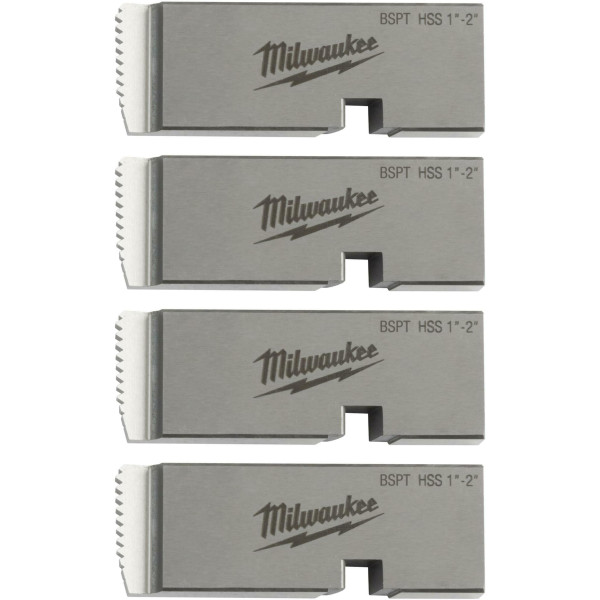 Плашки для нарізання різблення MILWAUKEE, PTR2D 1'' - 2'' BSPT HSS (4шт) для MXF PTR2