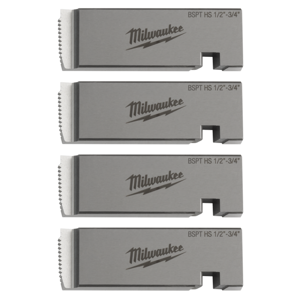 Плашки для нарізання різблення MILWAUKEE, PTR2D 1/2'' - 3/4'' BSPT HS (4шт)  для MXF PTR2