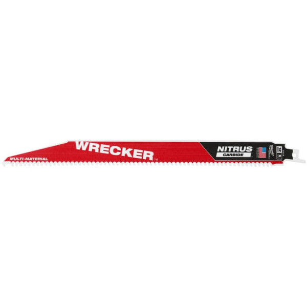 Полотно для шабельних пил WRECKER CARBIDE NITRUS MILWAUKEE, 300х4,2мм, (мультіматеріал) Полотно для шабельних пил WRECKER CARBIDE NITRUS MILWAUKEE, 300х4,2мм, (мультіматеріал)