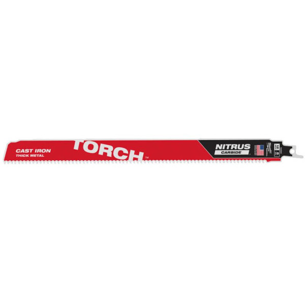 Полотно для шабельних пил TORCH CARBIDE NITRUS MILWAUKEE, 300х3,1мм, (метал) Полотно для шабельних пил TORCH CARBIDE NITRUS MILWAUKEE, 300х3,1мм, (метал)