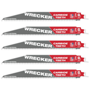 Полотно для шабельних пил WRECKER CARBIDE MILWAUKEE, 230х4,2мм, (5шт), (мультіматеріал)