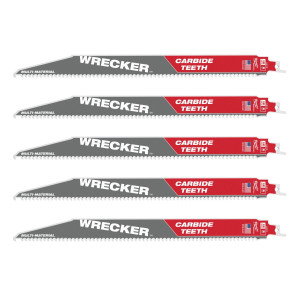 Полотно для шабельних пил WRECKER CARBIDE MILWAUKEE, 300х4,2мм, (5шт), (мультіматеріал)