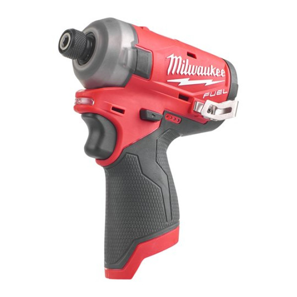 Шуруповерт ударний гідравлічний акумуляторний безщітковий 1/4'' HEX MILWAUKEE, M12 FQID-0, 50Нм (каркас, кліпса для ременя, карт Шуруповерт ударний гідравлічний акумуляторний безщітковий 1/4'' HEX MILWAUKEE, M12 FQID-0, 50Нм (каркас, кліпса для ременя, карт