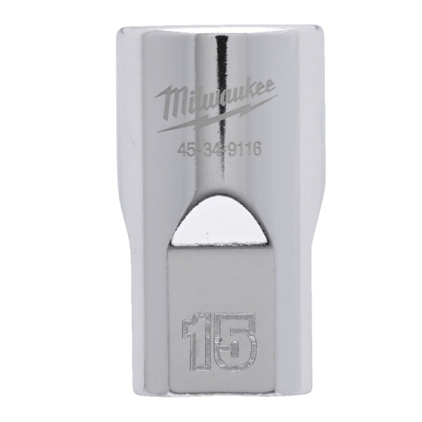 Головка торцева хромована 1/2'' 6гр. MILWAUKEE, 15мм Головка торцева хромована 1/2'' 6гр. MILWAUKEE, 15мм