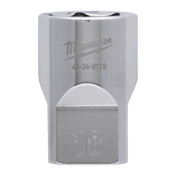 Головка торцева хромована 1/2'' 6гр. MILWAUKEE, 18мм Головка торцева хромована 1/2'' 6гр. MILWAUKEE, 18мм