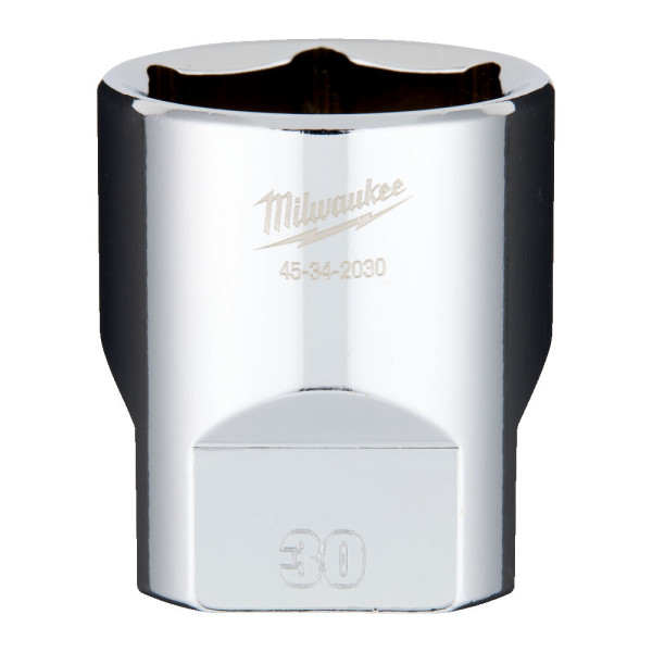 Головка торцева хромована 1/2'' 6гр. MILWAUKEE, 30мм Головка торцева хромована 1/2'' 6гр. MILWAUKEE, 30мм