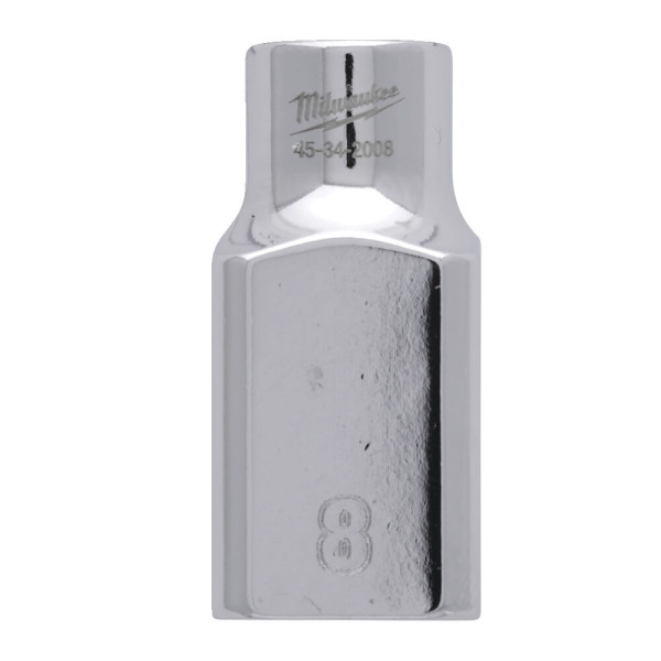 Головка торцева хромована 1/2'' 6гр. MILWAUKEE, 8мм Головка торцева хромована 1/2'' 6гр. MILWAUKEE, 8мм